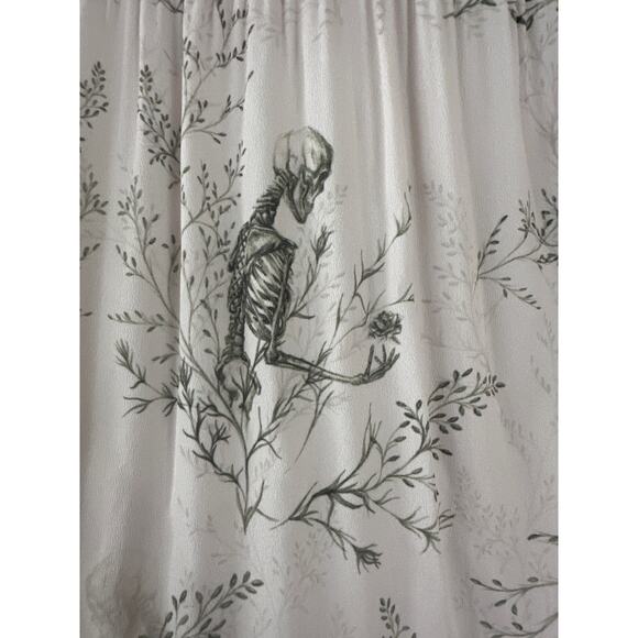 ALLSAINTS NWT Cora Yorik Mini Skirt Whisper Pink Skull Skeleton pleated 4 preppy - Picture 6 of 7